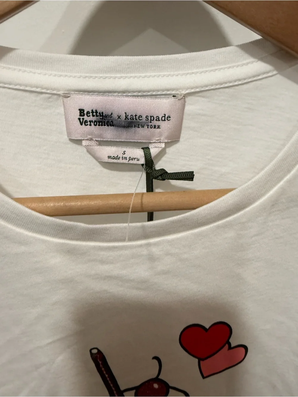Kate Spade white t shirt, Milkshake Graphic Small